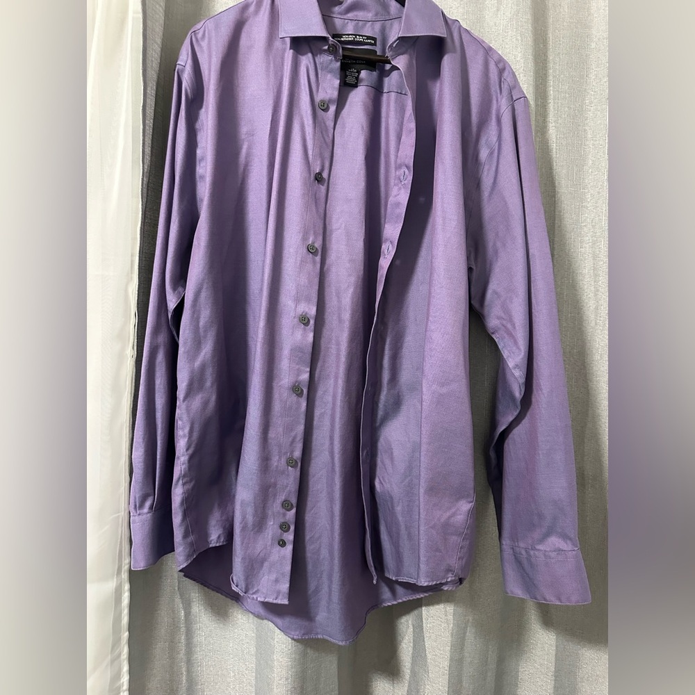 Kenneth Cole Men's Purple Dress Shirt